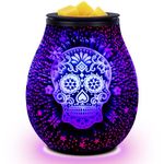 EQUSUPRO Wax Melt Warmer Wax Melter Wax Burner for Scented Wax Melts Electric Fragrance Warmer for Wax Cubes & Tarts, Vivid 3D Design 7 Colors LED Light Gift & Decor for Home Office