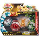 Bakugan Legends Collection Pack, 4-Pack Featuring Centipod Bakugan, Surturan Geogan, Dragonoid Nova, Trox Ultra, and 6 BakuCores, Kids Toys for Ages 6 and Up