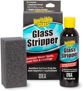 Invisible Glass 91411 3.38-Ounce Glass Stripper Water Spot Remover Kit Eliminates Coatings, Waxes, Oils and More to Polish and Restore Automotive Glass , white