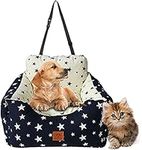 Dog Car Seat Cat Car Seat with Fixed Strap,Washable &Stain Resistant Puppy Bed,Dog Carrier for Little Puppy Dog Booster