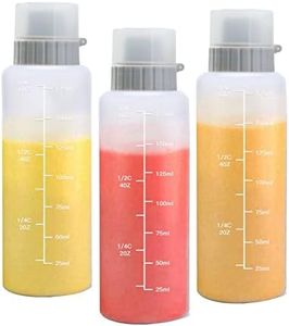 RICHSUM Bottiglia Spremi-Condimento, Contenitore per Salsa Riutilizzabile con Coperchio Rotante, 5 Fori, Bottiglia di Ketchup, Dispenser di Miele, 3 Confezioni (175 ML, Cinque Fori)