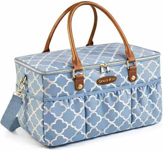 DOKUS & CO. Luxe Diaper Tote, Extra-Large Collapsible Baby and Pet Caddy for Home, Travel & Car, Giftable Elegant Hospital-Ready Diaper Bag for Moms and Pet