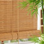 YUJIANHUAA Roller Blind Bamboo,Natural Wooden Blind,Light Filtering Custom Roman Blind,Balcony Shades Decoration Curtain,for Outdoor/Garden/Patio/Gallery,Width×Height (60x150cm/24x59in)