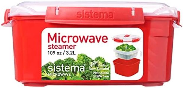 Sistema Microwave Steamer for Cooking Food and Vegetables with Steam Release Vent