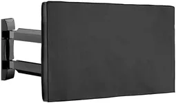 kwmobile Outdoor TV Cover 55" TV Cover for Outside - Weatherproof Outdoor TV Display Flat Screen Protector TV Enclosure - Black