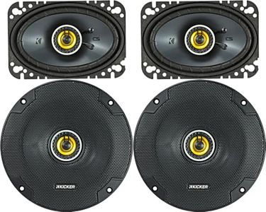 KICKER Bundle of 2 Items 6-1/2" CS 2-Way Speakers with 4"x6" CS 2-Way Speakers