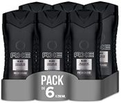 Axe 3-in-1 Shower Gel & Shampoo Black for All-Day Freshness, Irresistible Fragrance and a Pleasant Shower, Dermatologically Tested 6 x 250 ml