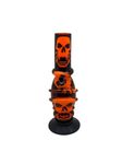 VOLCANO Acrylic Bong 30cm Printed Black with Orange Sticker Exposed Design – Portable Shooter, Stylish, and Easy to Clean 1 Piece