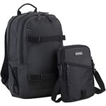 Eastsport (2 for 1) Universal Commuter Backpack w/Matching Shoulder Bag - Black, Black, Laptop