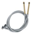 TradeProvider® Flexi Pipes for Taps (2pcs/pack)Kitchen Tap Connector 10M x1/2 Fitting 600mm Long Flexible Hose British Standard Pipe Fittings Flexible Tap Tails Connectors Mixer Taps (103mm brass end)