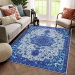 Calore Rug for Living Room Bedroom Area Rug Soft Carpet Modern Floor Mat Indoor Home Decorative Rug(Blue, 5.2' x 6.5'（160 * 200cm)