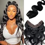 Jet Black Hair Extensions Clip in H