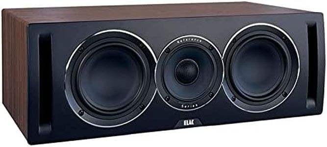 ELAC Uni-Fi Reference 3-Way 5-1/4" Center Channel Speaker - Walnut with Black Front Baffle for Home Theater