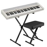 Casio CT-S1 Casiotone 61-Key Electric Piano Keyboard Kit with Stand and Bench - White