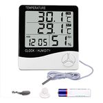 Digital Hygrometer Thermometer, Mengshen Indoor & Outdoor Temperature Humidity Monitor, Home Office Temp Humidity Gauge Meter - LCD Display, Battery Included - TH03