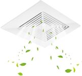 WiseWater Bathroom Ceiling Fan Grille with Springs, Replacement Vent Cover for Broan-Nutone Exhaust Fan, Air Diverter, Ceiling Air Diffuser (1, 12x12'')