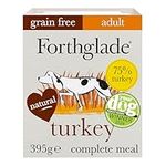 Forthglade Complete Natural Wet Dog Food - Grain Free Turkey with vegetables (18 x 395g) Trays - Adult Dog Food 1 Year+