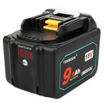 TENMOER 18V 9.0Ah Battery Compatible with Makita 18V Battery Replacement for Makita 18V Cordless Tools