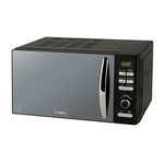 Tower T24019 Infinity Digital Solo Microwave with 6 Power Levels, 8 Auto Cook Options, 60 Minute Timer, Defrost Function, Stylish Mirrored Door, Aluminium, 800 W, 20L, Black