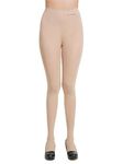 Cotton Footless Tights | Tights for Girls, Made with Breathable, Anti Odour & Moisture Absorbent Combed Cotton, Ideal for Ballet/Dancing/Everyday Activity (Pack Of 1) for Women, One Size (Beige)