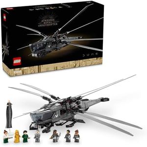 LEGO Icons Dune Atreides Royal Ornithopter 10327 Model Kit for Adults to Build, Building Toy for Men, Women, Him, Her, Vehicle Set with 8 Minifigures Inc. Chani & Baron Harkonnen