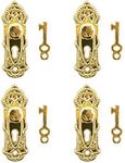 Odoria 1/12 Miniature Door Knob Lock and Key Dollhouse Decoration Accessories