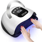 UV LED Nail Lamp 320W, Fast Nail Dryer Nail Curing Light with 72 Led Beads, LCD Touch Screen, 4 Timer Setting, Auto Sensor, High Temperature Protection