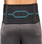Copper Fit ICE Unisex Adjustable Compression Back Brace Infused with Menthol, Black