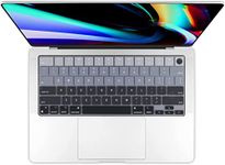 Laprite Keyboard Cover Skin Compatible with MacBook Air 15 M2 A2941/Air 13.6 M2 A2681,Compatible with MacBook Pro 14/16 2023-2021 M3 M2 M1 A2918 A2992 A2779 A2442 A2991 A2780 A2485,Gr. Black