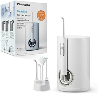 Panasonic EW1614AW503 PACK Irrigatore Orale per la Famiglia, Idropulsore per Denti, Getto Ultrasonico, Modalità Bambino, 10 Impostazioni di Pressione, IPX7, Ortodontico, 5 ugelli, Bianco