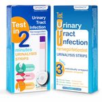 Urinary Tract Infection Urine Test Strips | UTI Test Strips for Women & Men | High Precision Leukocyte and Nitrite Testing at Home | Individually Packed and Bigger Strip (3)