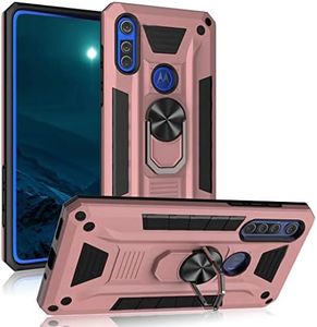 Ranyi for Jitterbug Smart3 /Lively Smart Smartphone Case, Armor Case with 360 Rotating Ring Holder Kickstand Shock Absorbing Full Body Protective Rugged Case for Jitterbug Smart3 Lively Smart -Pink