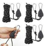 Asheyya 3PCS Outdoor Tent Guy Ropes, Adjustable Guide Ropes 1/8 Inch 4mm*2m