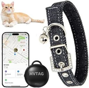 Cat Collar with Tracker GPS- Unlimited Range/Tracking Device/Lost Mode for Cats Adjustable Size Smart Collar Set - Works with Apple Find My (iOS only)