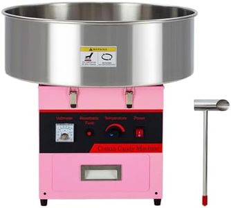 GarveeHome GarveeHome Electric Cotton Candy Machine - 980W Commercial Floss Maker, Stainless Steel Bowl, Sugar Scoop, Drawer, Perfect for Home & Parties (Without Cover Pink)