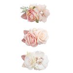 Flower Hair Clips Set-Cherrboll 3pcs Floral Hair Bow Accessories for Baby Girl Toddles Teen Gifts