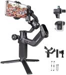 FeiyuTech Scorp Mini 3 Gimbal Stabilizer for iPhone, Built-in AI Tracker 3-Axis Smartphone Gimbal, Phone Stabilizer with Cooling Fan and Integrated Grip Design, Touch Screen, 2KG(4.41lb) Payload