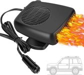 Showvigor Portable Car Heater, 2 in1 Fast Heating Defroster, Fast Heating and Cooling Fan for Windscreen, 12V Car Heater Fan that Plug into Cigarette Lighter