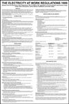 The Electricity At Work Regulations 1989 Safety Poster, 1.2mm Recyclable Polypropylene, W400mm x H600mm