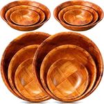 Didaey 12 Pcs Wooden Bowl Set Stack