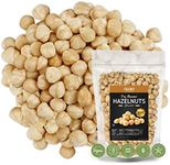 Premium Natural Toasted Hazelnuts, 32oz (2 lb) - Small Batch Roasted, Blanched, Non-GMO, Batch-Tested Gluten & Peanut-Free, Vegan, Keto-Friendly, No Preservatives