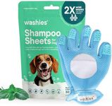 Washies Dog Shampoo Sheets and BuddyGlove, 2X Washes Than Liquid, Water Activated Puppy Shampoo & Dog Bath Supplies