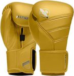 Hayabusa T3 Kanpeki Leather Boxing Gloves Men and Women for Training Sparring Heavy Bag and Mitt Work - Tiger Yellow, 14oz