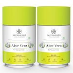 Nutriherbs Pure Aloe Vera Extract Capsules - Dietary Supplement for Digestion, Skin Health, and Immune Support, for Hair Growth, Gut Health, Anti-Inflammatory Detox - 60 Capsules Pack of 2