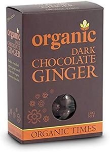 Organic Times Organic Dark Chocolate Coated Ginger Packet, 150 g