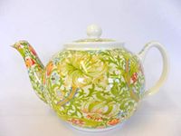 Heron Cross Pottery William Morris golden lily 2 cup teapot from the Abbeydale Collection.