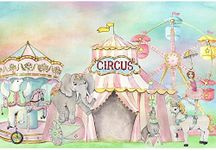 Yeele 7x5ft Pink Circus Backdrop Carnival Carousel Ferris Wheel Circus Big Top Tent Background Girls 1st Birthday Party Decoration Supplies Baby Shower Newborn Cake Table Banner Photo Booth Props