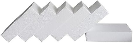 DNB Craft Foam Blocks - 6PCS 8X4X2 Inch Rectangle EPS Polystyrene White Foam Bricks - Crafts and Arts Supplies