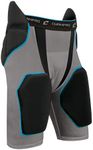 Champro Tri-Flex Integrated Football Girdle with built in Hip-Tail and Thigh Pads ADULT BLACK LARGE