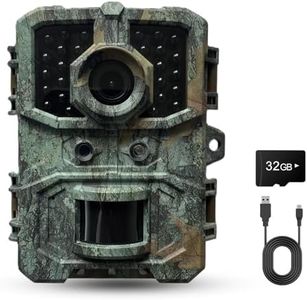 Trail Camera, 4K HD Game Camera with Night Vision, 0.3S Trigger Time Motion Activated, Loop Recording, 2.0 LCD Screen, IP66 Waterproof Camera for Wildlife Monitoring